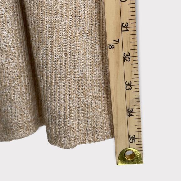 AMADI Black and Tan Cross Wrap‎ Knee Length Dress - Picture 7 of 8